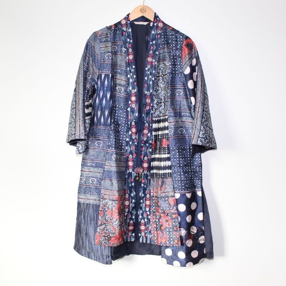 NWOT Soft Surroundings Montebleu Topper Mixed Print Kimono Cardi Large H13180 - Picture 2 of 11